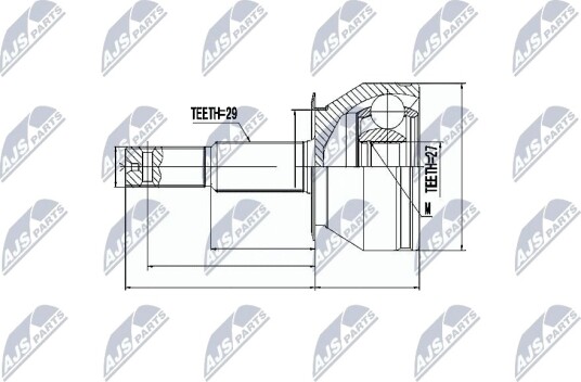 Nty Drivknute drivaksel NTY NPZ NS 081