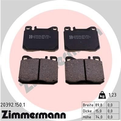 Bremseklosser ZIMMERMANN 20392.150.1 Bremseklosser ZIMMERMANN 20392.150.1