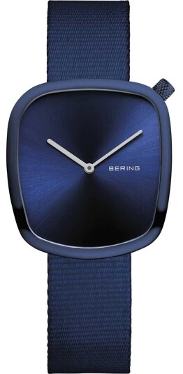 Bering Dameklokke 18034 397 Pebble Blå/Tekstil Ø34 mm