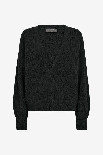 MOS MOSH - Kardigan mmThora V-neck Knit - Svart MOS MOSH - Kardigan mmThora V-neck Knit - Svart