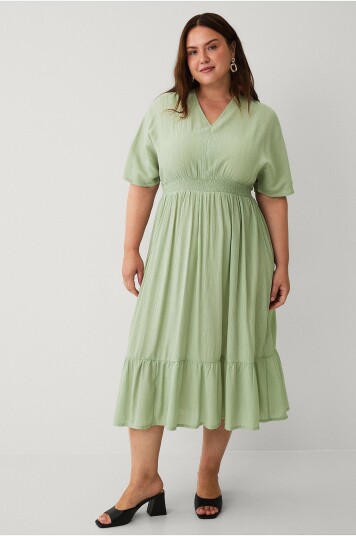 Ellos Plus Collection Maxikjole med smock Grønn