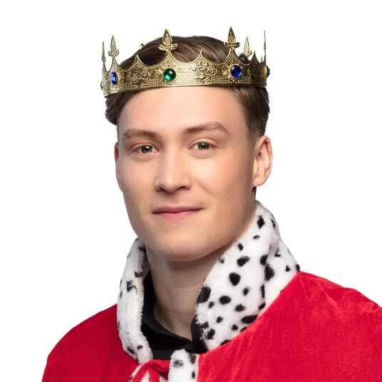 Gullfarget Kongelig Metall Krone