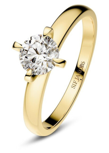 Sif Jakobs Diamond Venice Ring 0.50 ct Gull 50 Eurosize