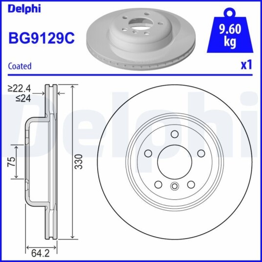 Bremseskive DELPHI BG9129C