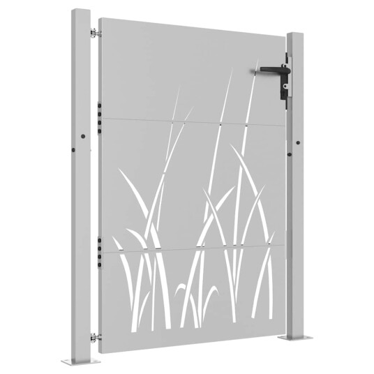 vidaXL Hageport 105x155 cm cortenstål gressdesign