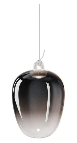 Lodes Oblò Taklampe Medium 2700K Glossy Smoke/ Hvit