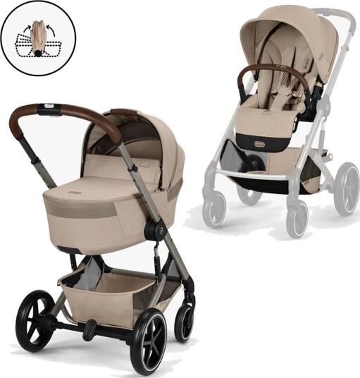 Cybex Balios S Lux Duo Med Fold-Cot Almond Beige