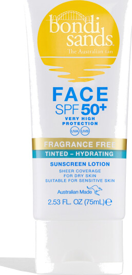 Bondi Sands Tinted Hydrating Solkrem SPF50+ 75 ml - Fragrance Free