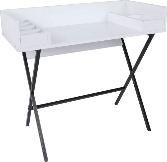Timiza Sminkbord 100 cm - Hvit/Svart