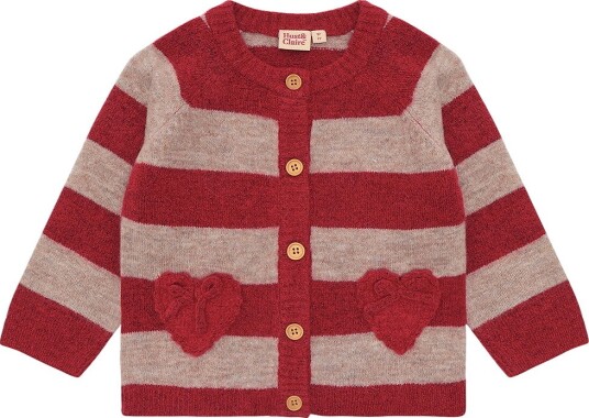Hust and Claire Cardigan - Strikk - HCCamilla - Teaberry - Hust and Claire - 3 år (98) - Cardigan Beige Rød