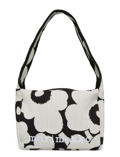 Marimekko Knitted Shoulderbag Unikko Black ONE SIZE