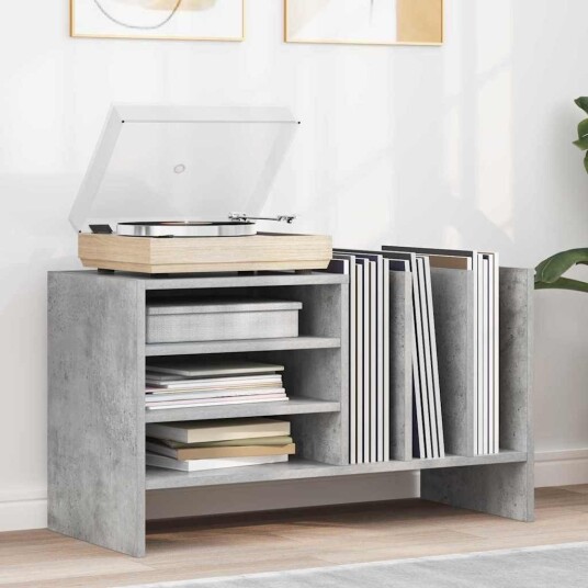 Plateskap Betonggrå 78,5 x 35 x 45 cm Konstruert tre