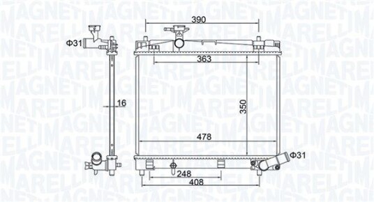 Radiator MAGNETI MARELLI 350213208400