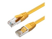 MicroConnect - Koblingskabel - RJ-45 (hann) til RJ-45 (hann) - 15 m - 6 mm - S/FTP - CAT 6a - halogenfri, innendørs, formstøpt, uten hindringer - gul