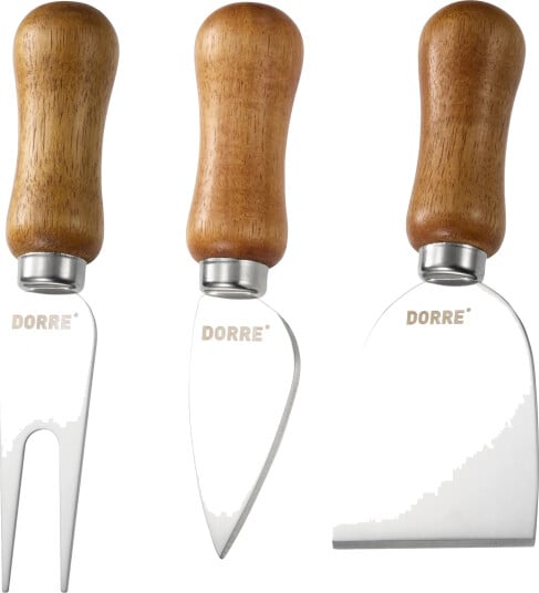 Dorre Olva osteknivsett Akasietre rustfritt stål 3 deler 13 cm
