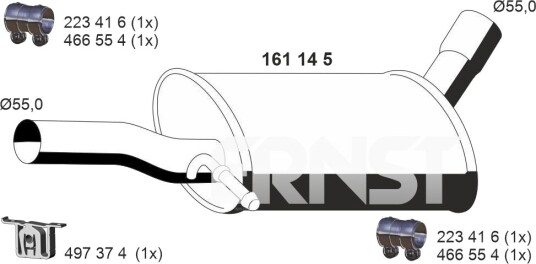 Midtre lydpotte ERNST 161145 Midtre lydpotte ERNST 161145