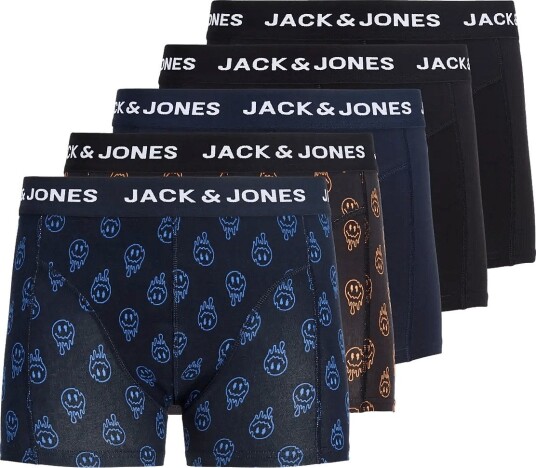 Jack & Jones Jacdale Smiley Trunks 5 Pack Black XL