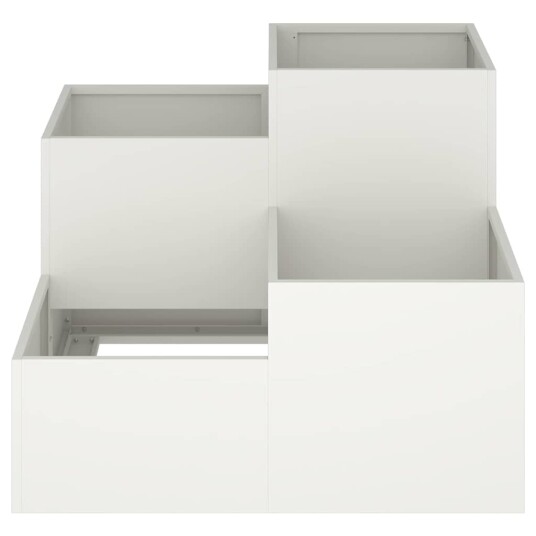  Hagekasse 100x100x60 cm Hvit Stål