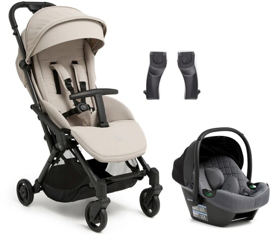 Beemoo Easy Fly Lux 4 Trille inkl Route i-Size Babybilstol Sand Beige/Mineral Grey