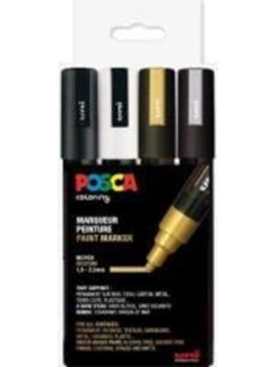 POSCA  marker st PC-5M 4 ass. colors g-s-b-w