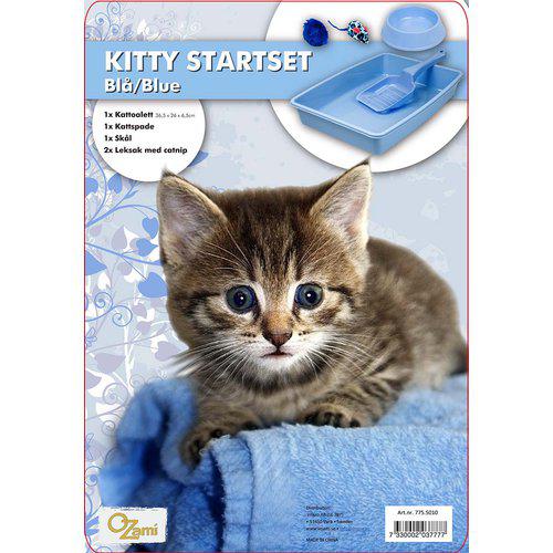 Kattinorge Startsett katt-toalett-leke-spade-skål