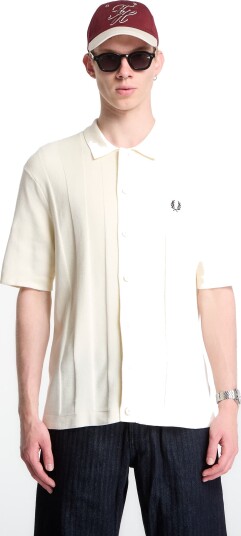 Fred Perry Tonal Vertical Stripe Shirt Cream XL Fred Perry Tonal Vertical Stripe Shirt Cream XL