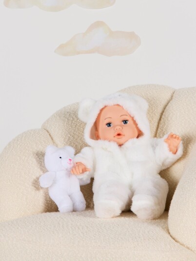 Cloudberry Castle Dukke med Dyrekonstyme 40 cm Hvit