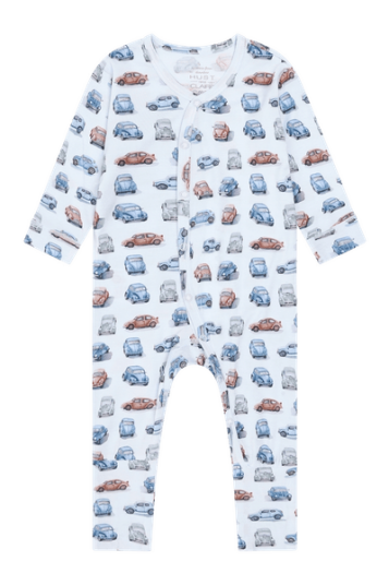 Hust & Claire bambus Mulle Retro Cars heldress   water   50