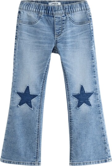 Lindex Freja Flared Leg Jeans - Blue - 110