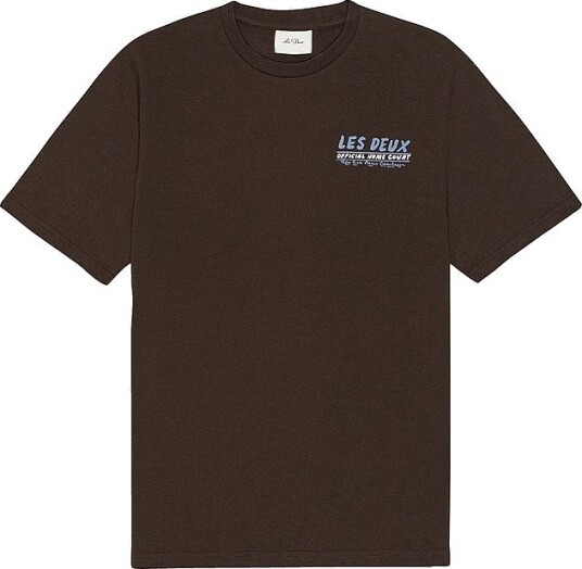 Les Deux T skjorte Record T Shirt Brun