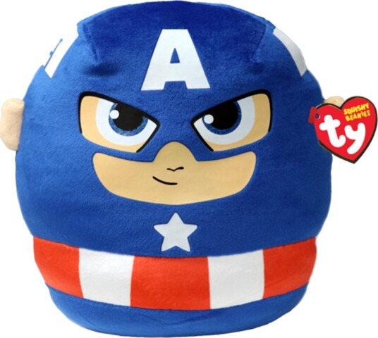 Ty Kosedyr Squish Marvel 35 cm Captain America Ty OneSize Kosedyr Blå