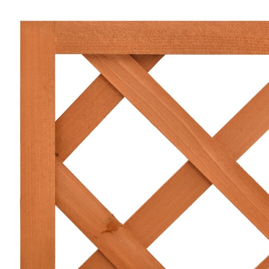 vidaXL Blomsterkasse med espalier oransje 50x25x90 cm heltre gran