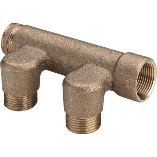 Viega rødgods samlestokk 3/4" fast muffe 2 avgreninger 3/4"
