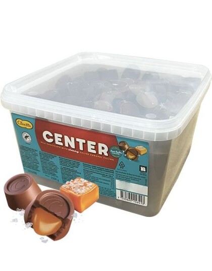 2,2 kg Center Sea Salt Melkesjokolade med Kremete Havsalt Karamellfyll