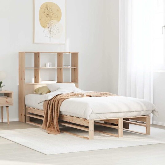 Seng med bokhylle uten madrass 90x190 cm heltre