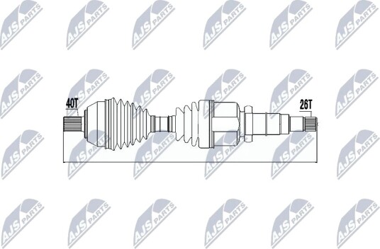 Nty Drivaksel NTY NPW FR 049