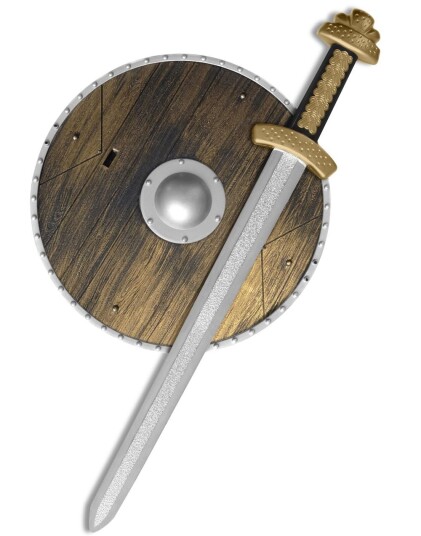 Vikingsverd og Skjold 39 cm og 20x20 cm