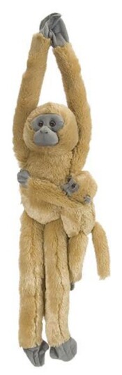 Wild Republic Hengende Kosedyr med Unge   50cm   Langur Ape