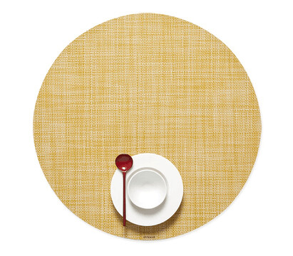 CHILEWICH Mini Basketweave Spisebrikke 38cm OCHRE Rund