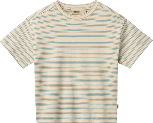Wheat T skjorte Tommy Spring Innsjø Stripe Wheat 4 år 104 T skjorte Beige Blå