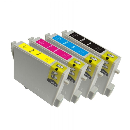 Pixojet blekkpatroner Epson T0551 T0554 C13T05514010 4 stk. rabattpakke 72,8 ml