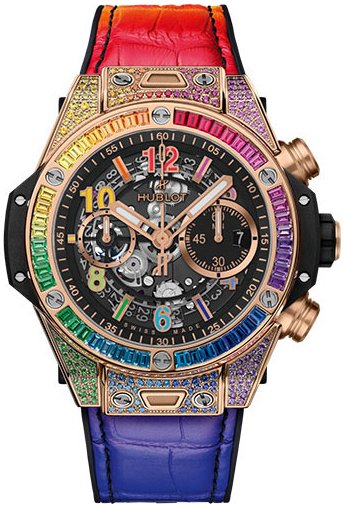 Hublot Herreklokke 421.OX.1118.LR.0999 Big Bang 44mm Grå/Gummi Ø44 Hublot Herreklokke 421.OX.1118.LR.0999 Big Bang 44mm Grå/Gummi Ø44