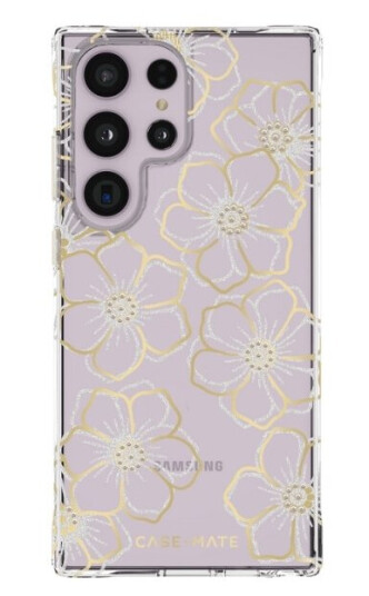 Case-Mate Floral Gems, Etui, Samsung, Galaxy S23 Ultra, 17,3 Cm (6.8"), Gull, Gjennomsiktig, Hvit