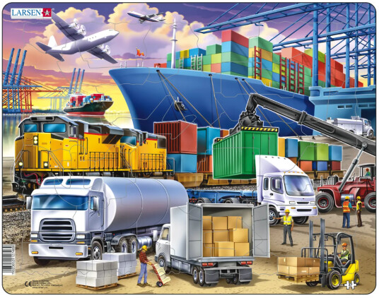 Larsen puslespill Containerhavn 37 brikker Larsen puslespill Containerhavn 37 brikker