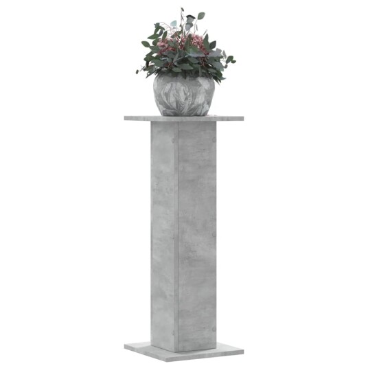 Plantestativer 2 stk betonggrå 30x30x80 cm konstruert tre Plantestativer 2 stk betonggrå 30x30x80 cm konstruert tre