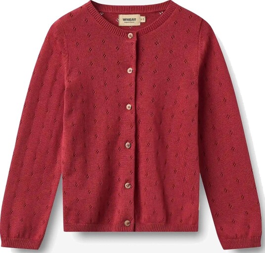 Wheat Knit Cardigan Maia RED CHERRY 98