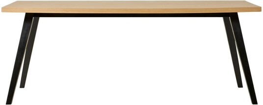 Amora spisebord med sildebensmønster forberedt til tillægsplater 90x200 eikefiner.