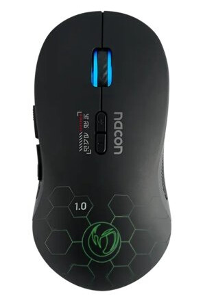 Nacon Pcgm-180, Högerhand, Optisk, Rf Trådlös, 2200 Dpi, Svart