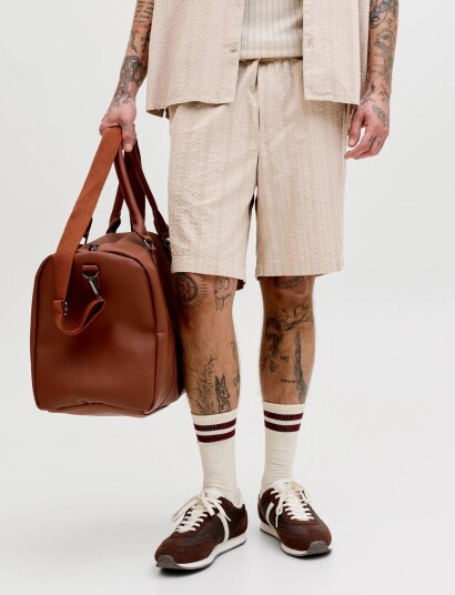 Jack & Jones Jpstjaiden Tyson Jogger Shorts Reg   Beige   M