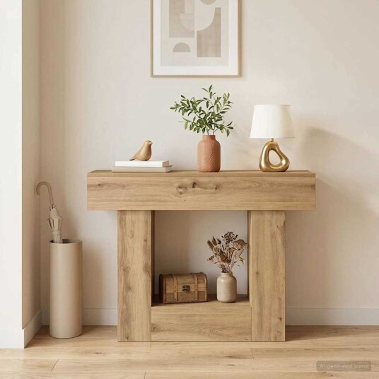 vidaXL Konsollbord Artisan eik 101 x 30 x 74 cm Konstruert tre